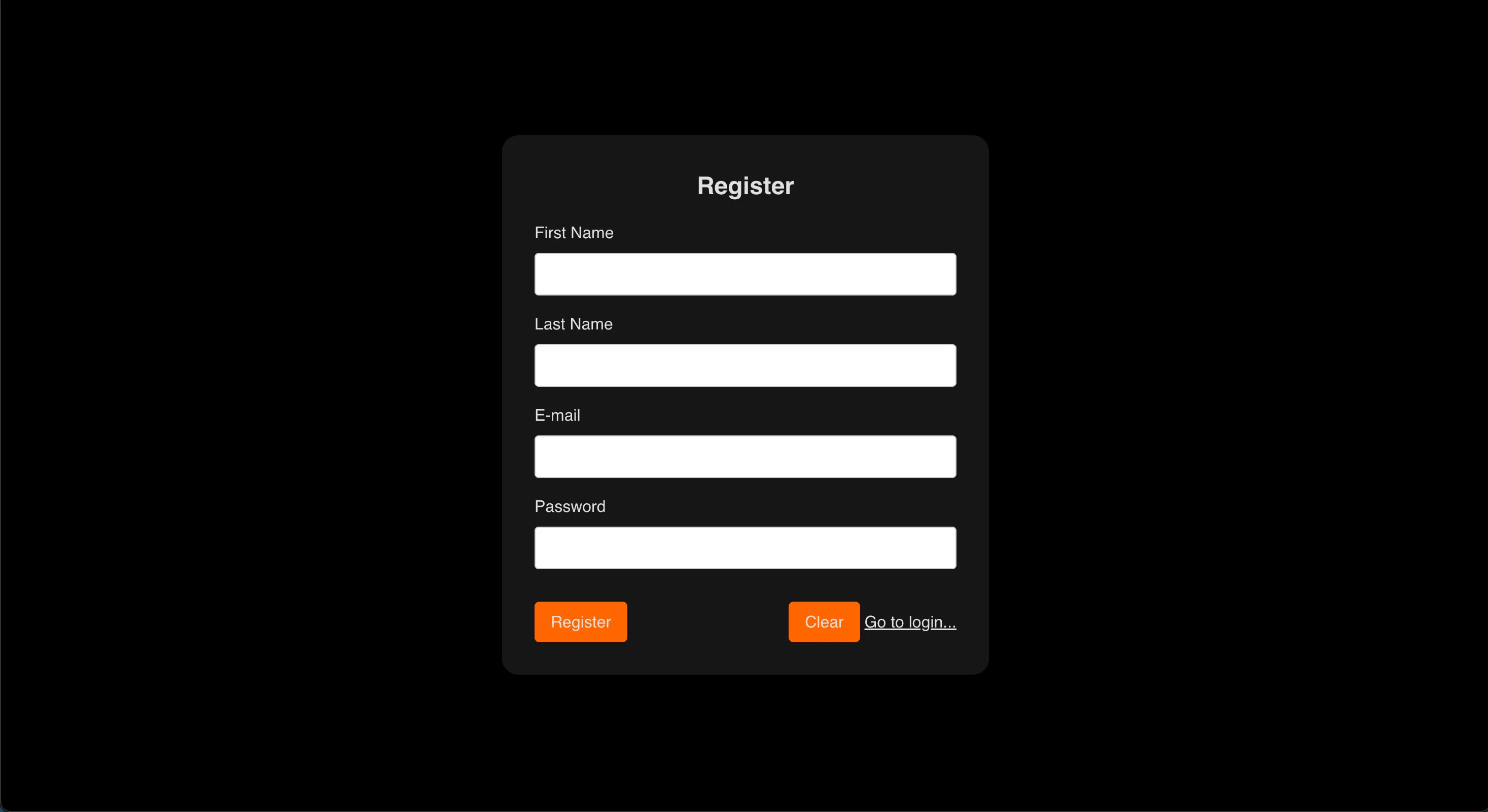 Screenshot of the To Do Application
